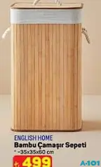 ENGLİSH HOME BAMBU ÇAMAŞIR SEPETİ 35X35X60 CM